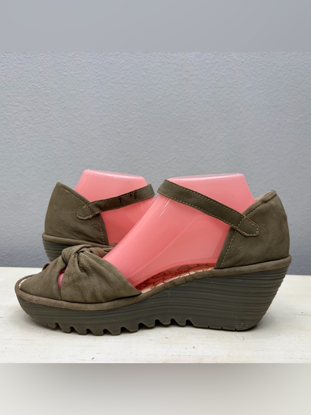 Fly London Leather Yoel Wedge Sandals Size 40 - Picture 2 of 8